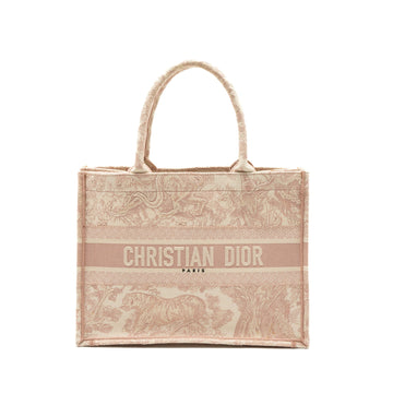 Top quality Dior Medium Book Tote Bag Pink Toile de Jouy Embroidery