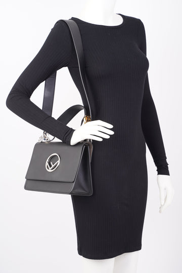 Fendi Womens Fendi Kan I Bag Black Leather