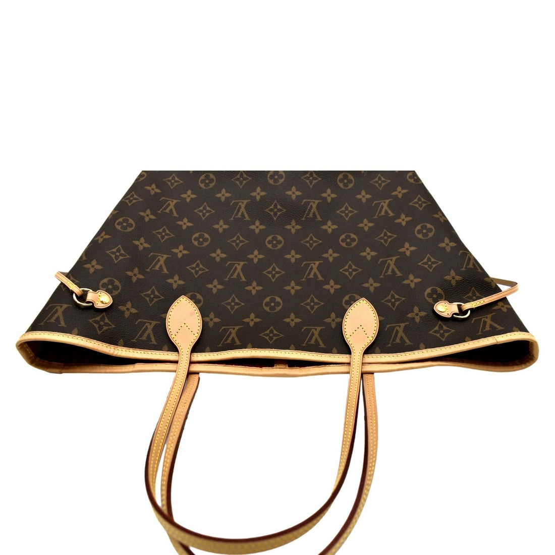 Louis Vuitton Neverfull MM Monogram Canvas Tote Bag Brown