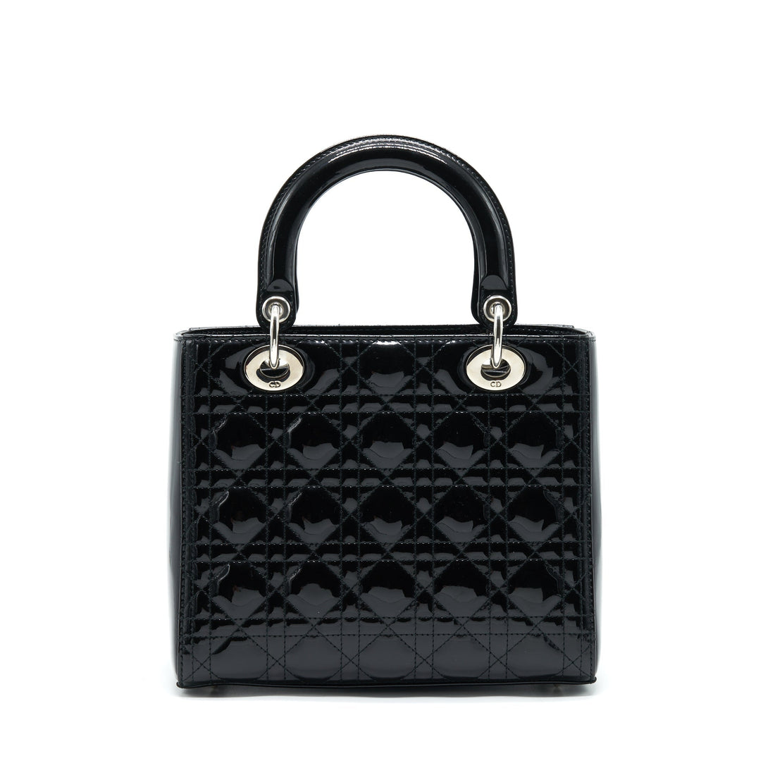 Top quality Dior Medium Lady Top quality Dior Patent Leather Black