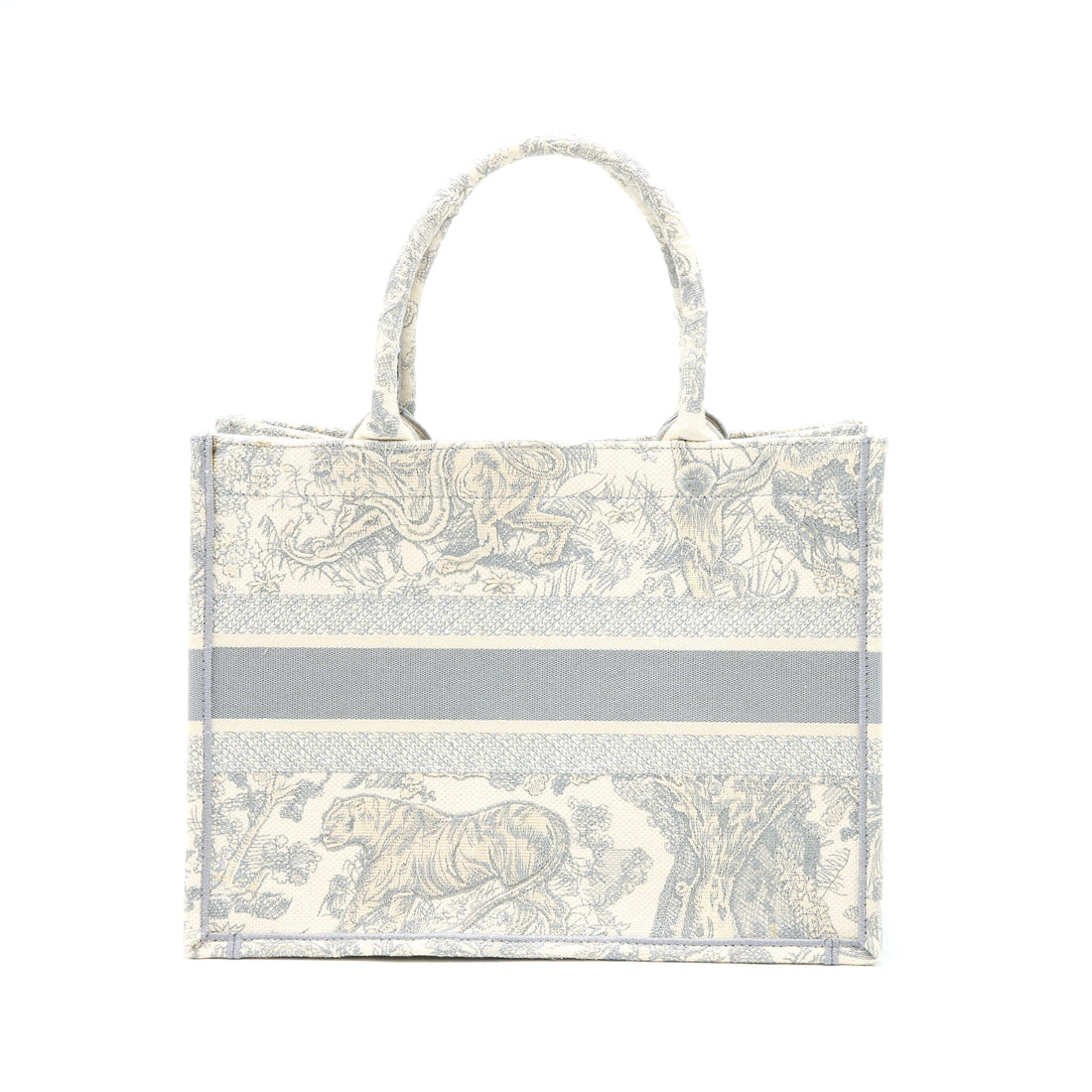 Top quality Dior Medium Book Tote Grey Toile De Jouy Embroidery