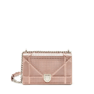 Top quality Dior Medium Top quality Diorama Metallic Pink