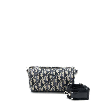 Top quality Dior Roller Messenger Bag Blue Oblique Jacquard