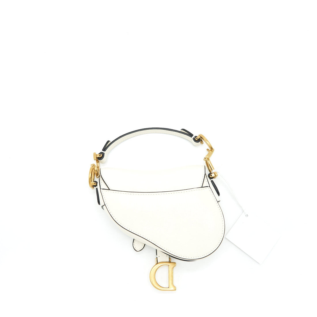 Top quality Dior Micro (Super Mini) Saddle Bag Goat Skin White