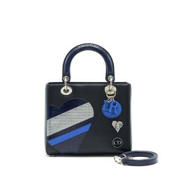 Top quality Dior Medium Lady Top quality Dior Bag limited edition black/ Blue
