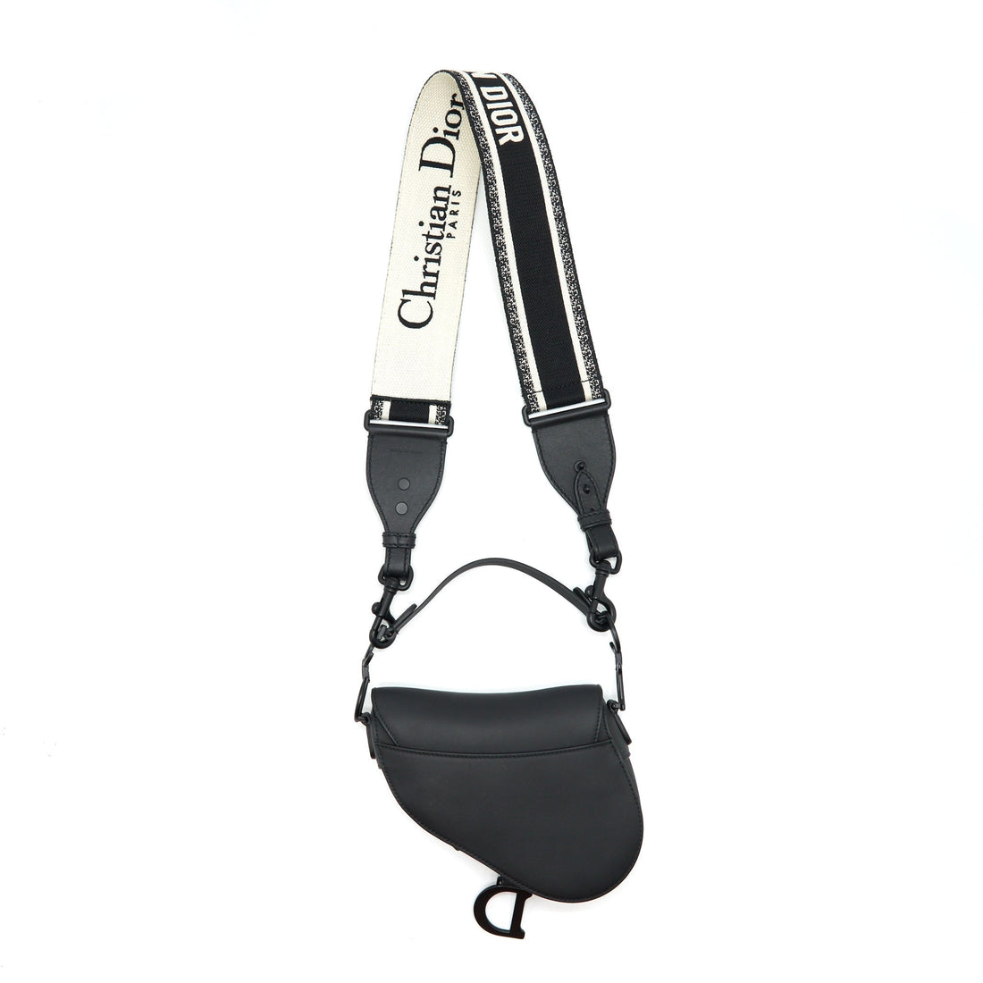 Top quality Dior Mini Saddle Calfskin So Black With An Extra Shoulder Strap