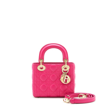 Top quality Dior mini lady Top quality Dior bag lambskin pink