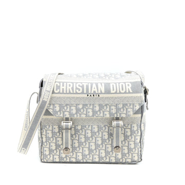 Top quality Dior Top quality Diorcamp Messenger Bag Oblique Embroidery Light Grey