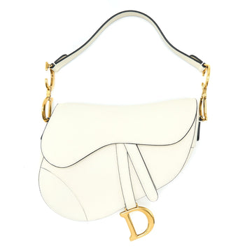 Top quality Dior Medium Saddle Bag Calfskin White