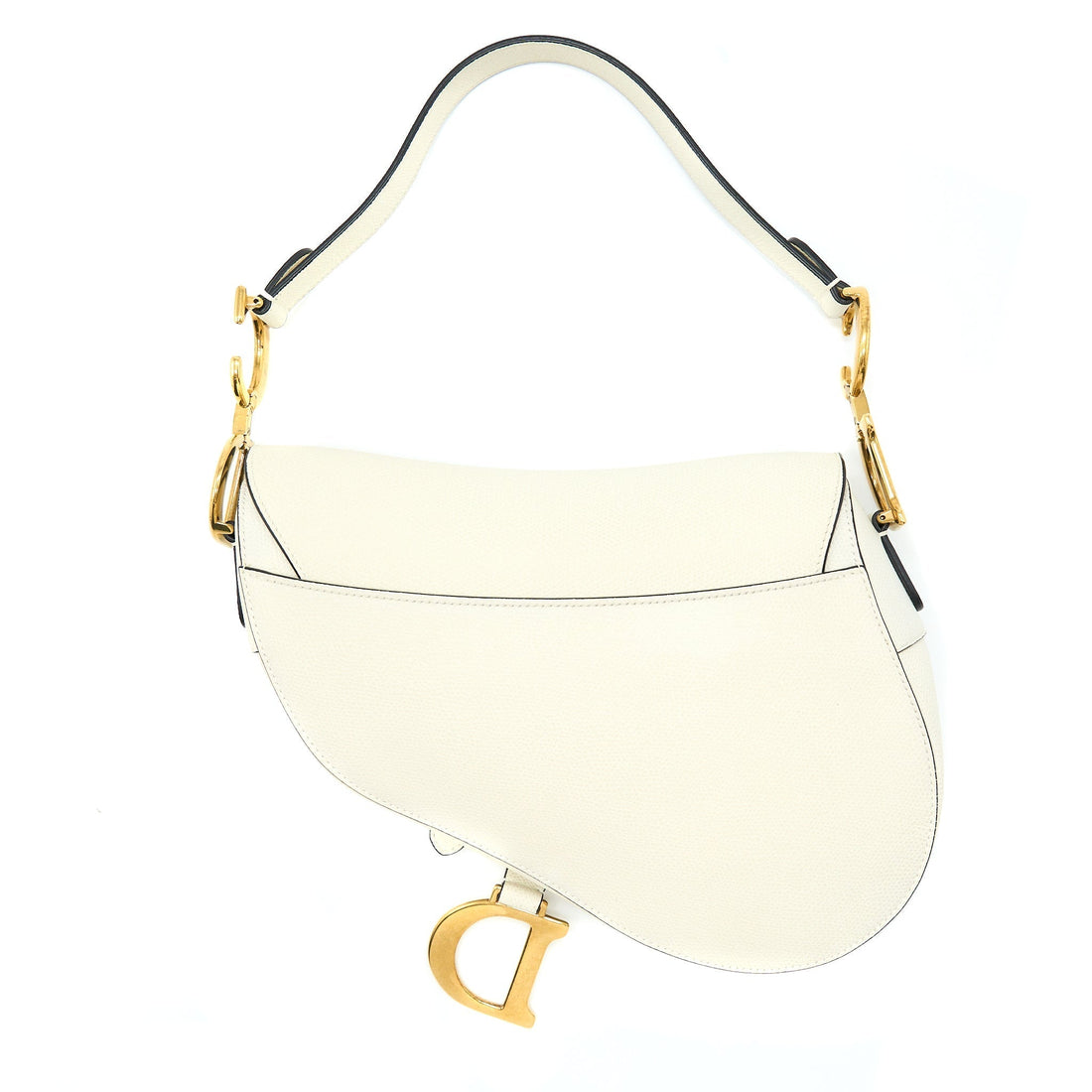 Top quality Dior Medium Saddle Bag Calfskin White