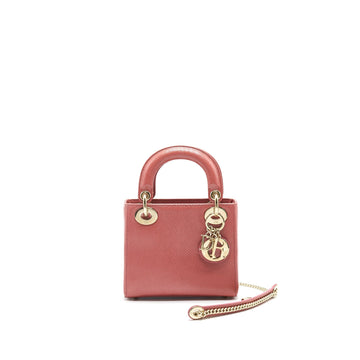 Top quality Dior Lizard mini Lady Top quality Dior Bag pink