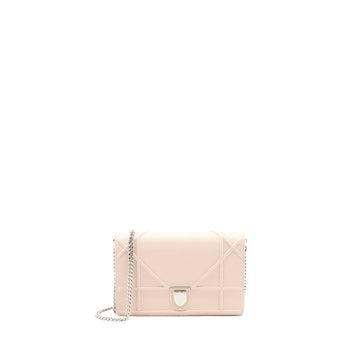 Top quality Dior Top quality Diorama Wallet On Chain Calfskin Light Pink