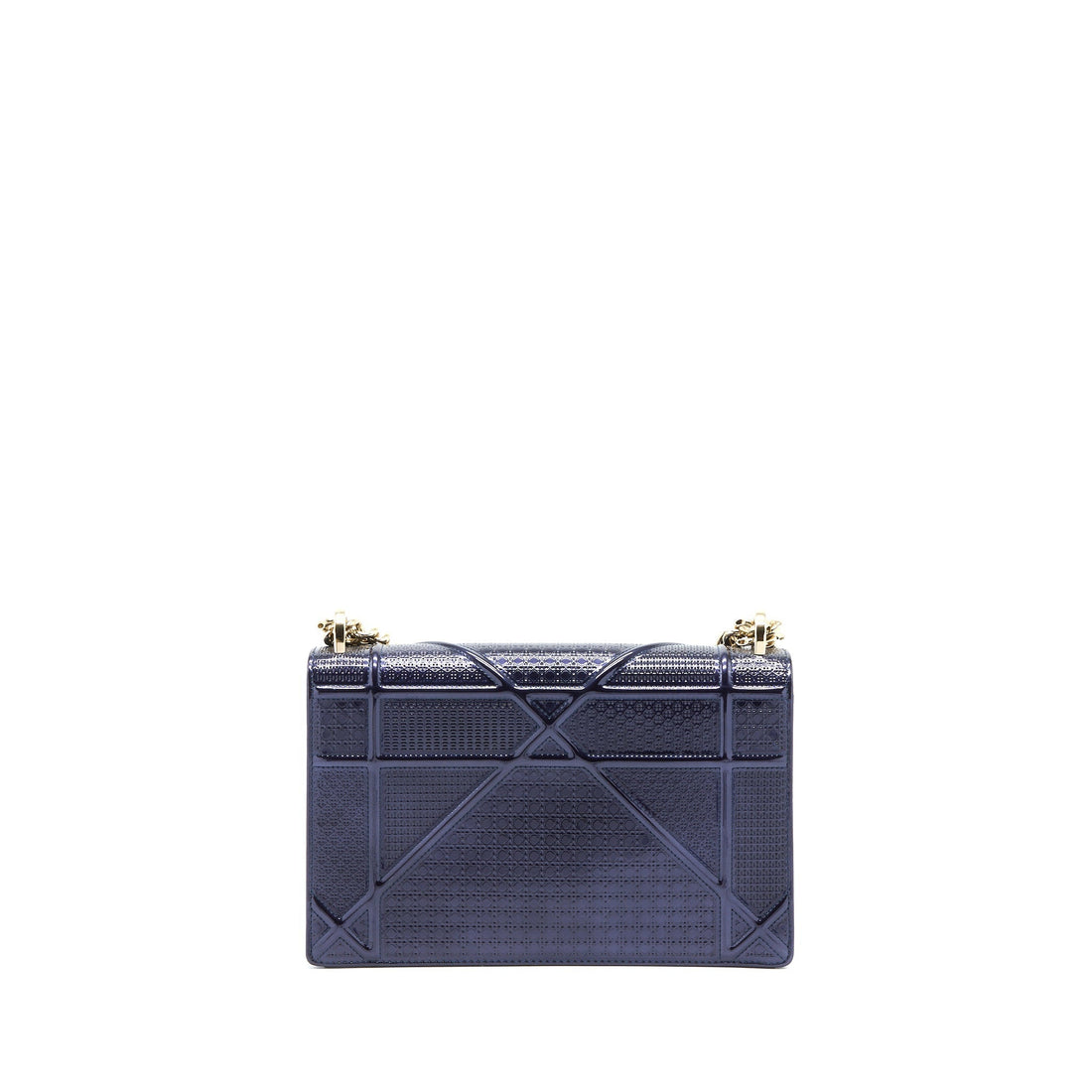 Top quality Dior Medium Top quality Diorama Calfskin Metallic Navy