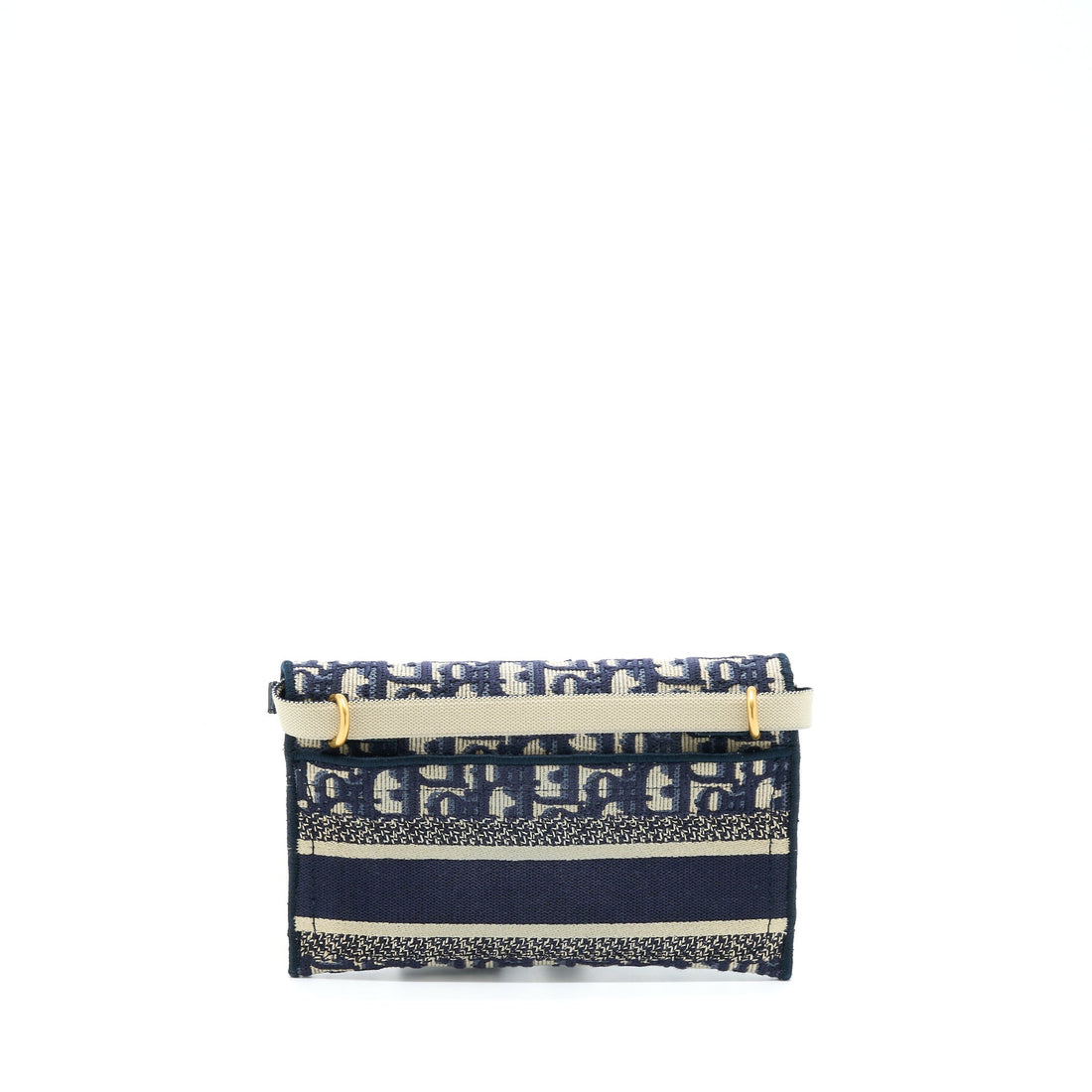 Top quality Dior Saddle Slim Pouch Blue Top quality Dior Oblique Embroidery
