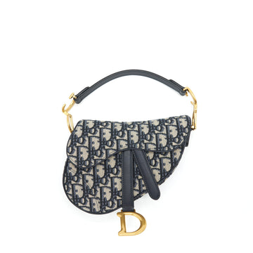 Top quality Dior Mini Saddle Blue Oblique