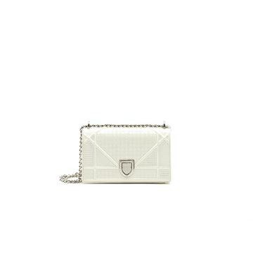 Top quality Dior mini Top quality Diorama Bag White with
