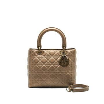 Top quality Dior Lady Top quality Dior medium in Bronze with Bronze Hardware