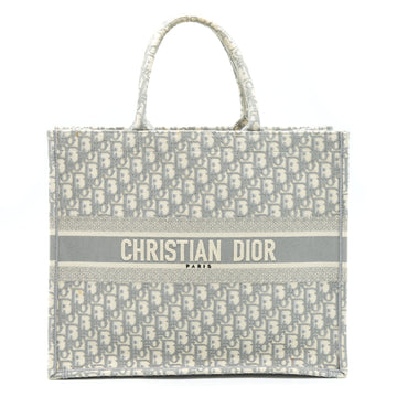 Top quality Dior Large Top quality Dior Book Tote Grey Oblique Embroidery