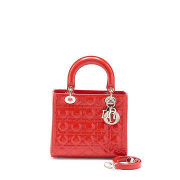 Top quality Dior Medium Lady Top quality Dior Patent Coral