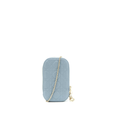 Top quality Dior Lady Top quality Dior Tech Holder lambskin blue