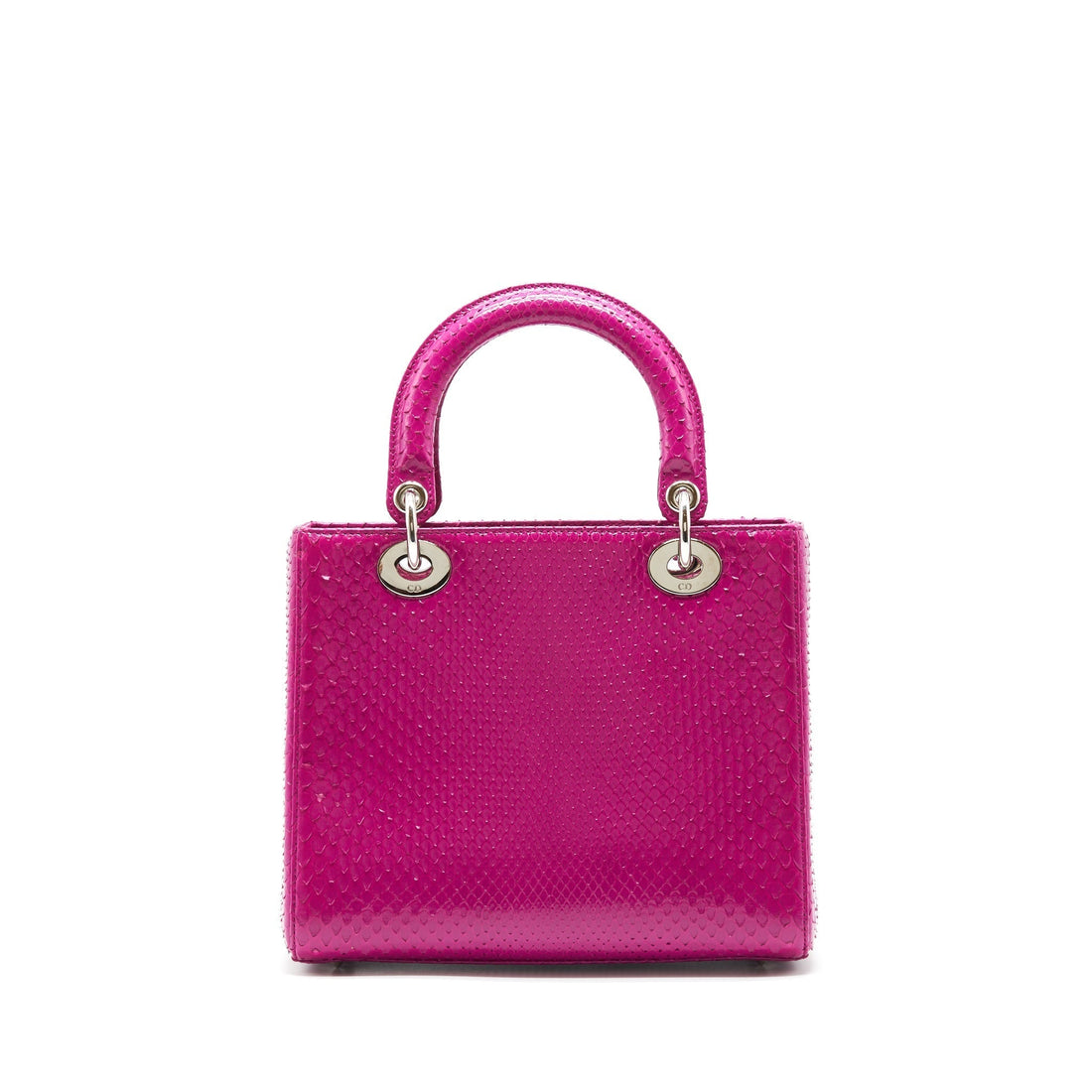 Top quality Dior Medium Lady Top quality Dior bag Python Dark Pink
