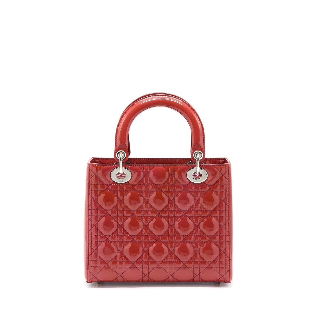 Top quality Dior Medium Lady Top quality Dior Patent Orange