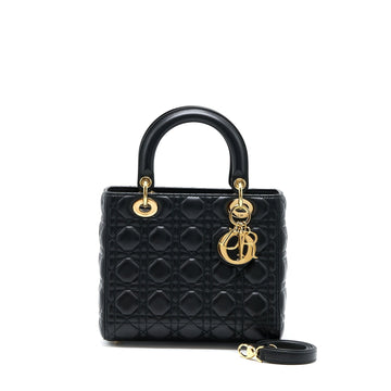 Top quality Dior Medium Lady Top quality Dior Lambskin Black