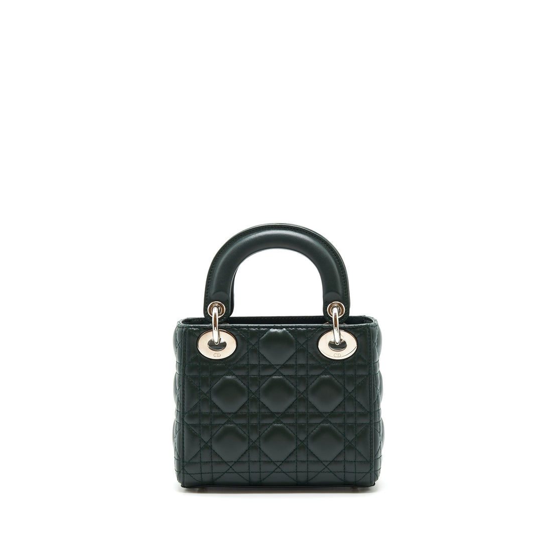 Top quality Dior mini Lady Top quality Dior lambskin Dark Green