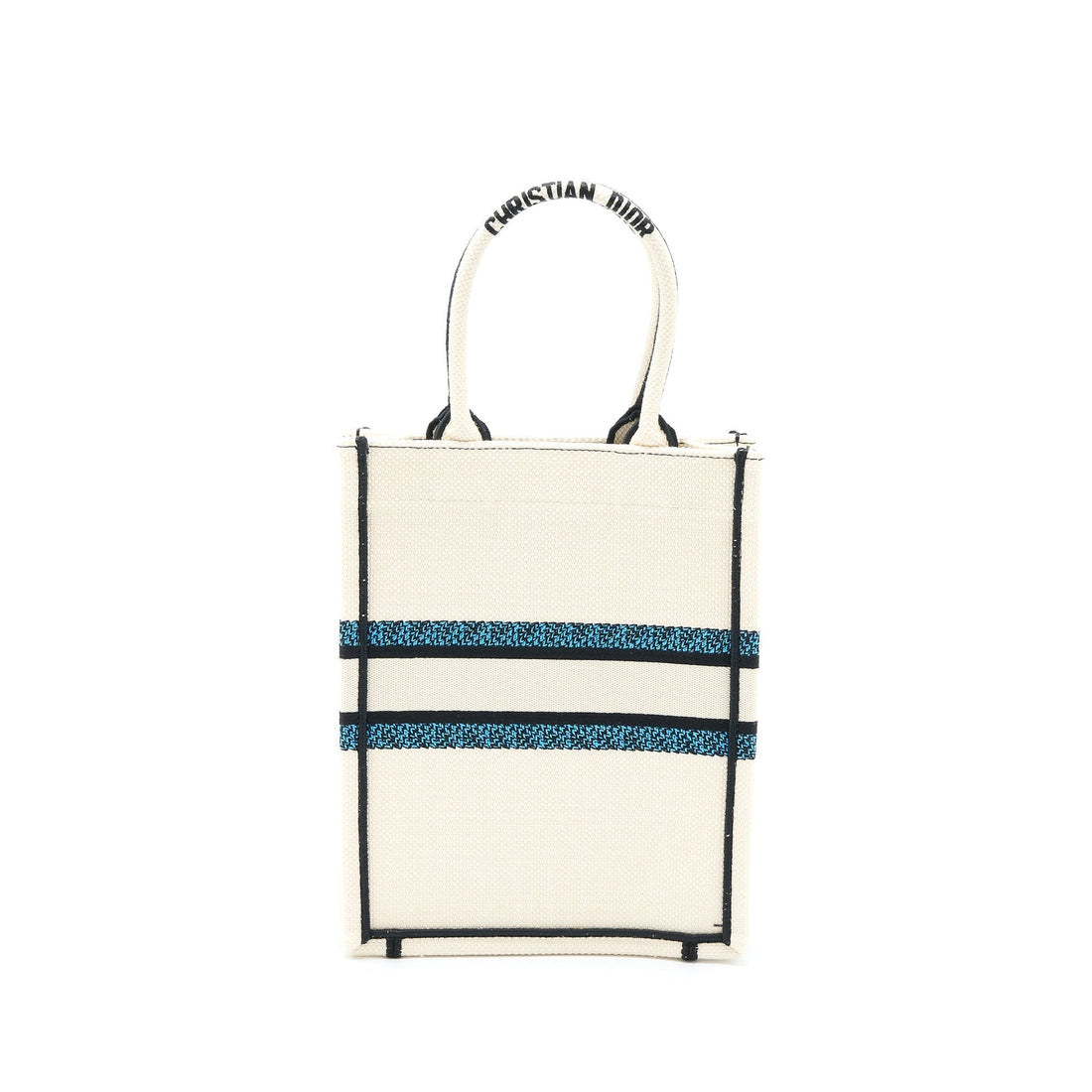 Top quality Dior Vertical Book Tote Lucky Star Embroidery White/Multicolour