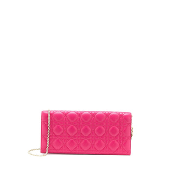 Top quality Dior Cannage Quilted Lady Top quality Dior Chain Clutch Lambskin Pink
