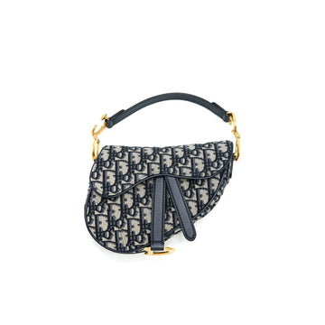 Top quality Dior MINI SADDLE BAG BLUE OBLIQUE