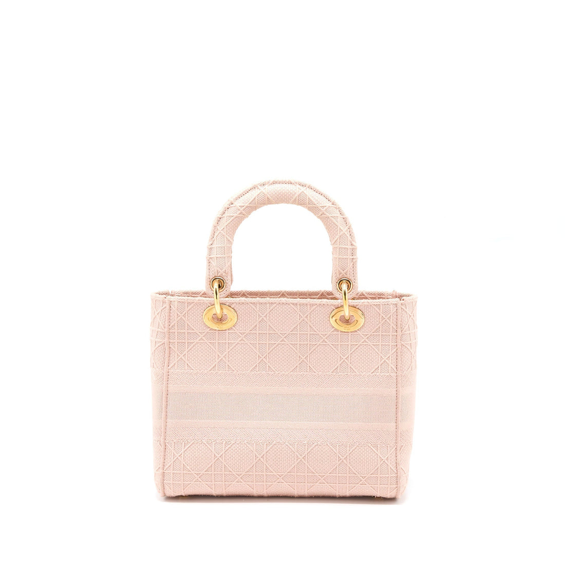 Top quality Dior Lady Medium Lady D-Lite Bag Cannage Embroidery Rosewood Pink Hardware