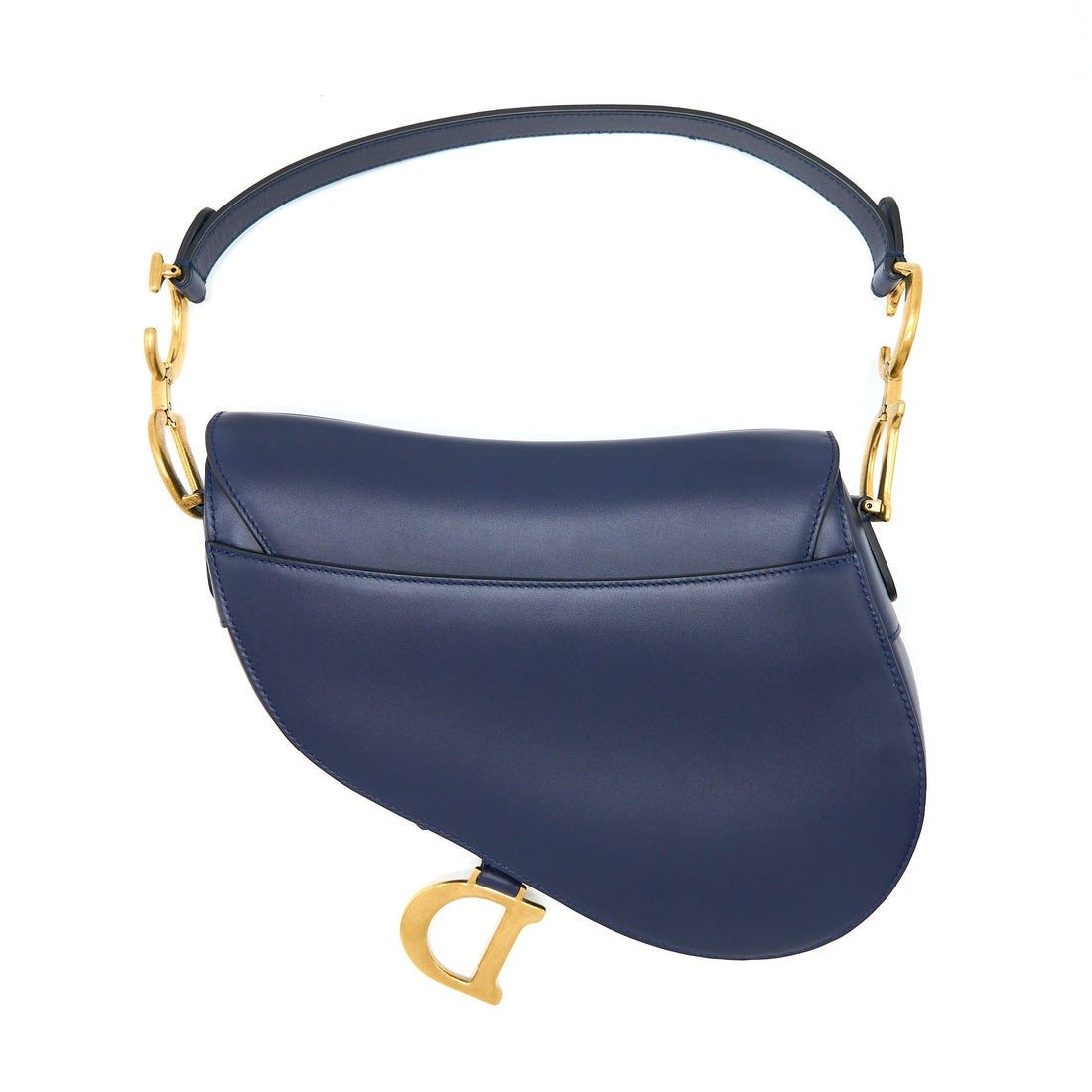 Top quality Dior Medium Saddle Bag Smooth Calfskin Navy