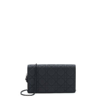 Top quality Dior Lady Top quality Dior Pouch Ultramatte Cannage Calfskin Black Hardware