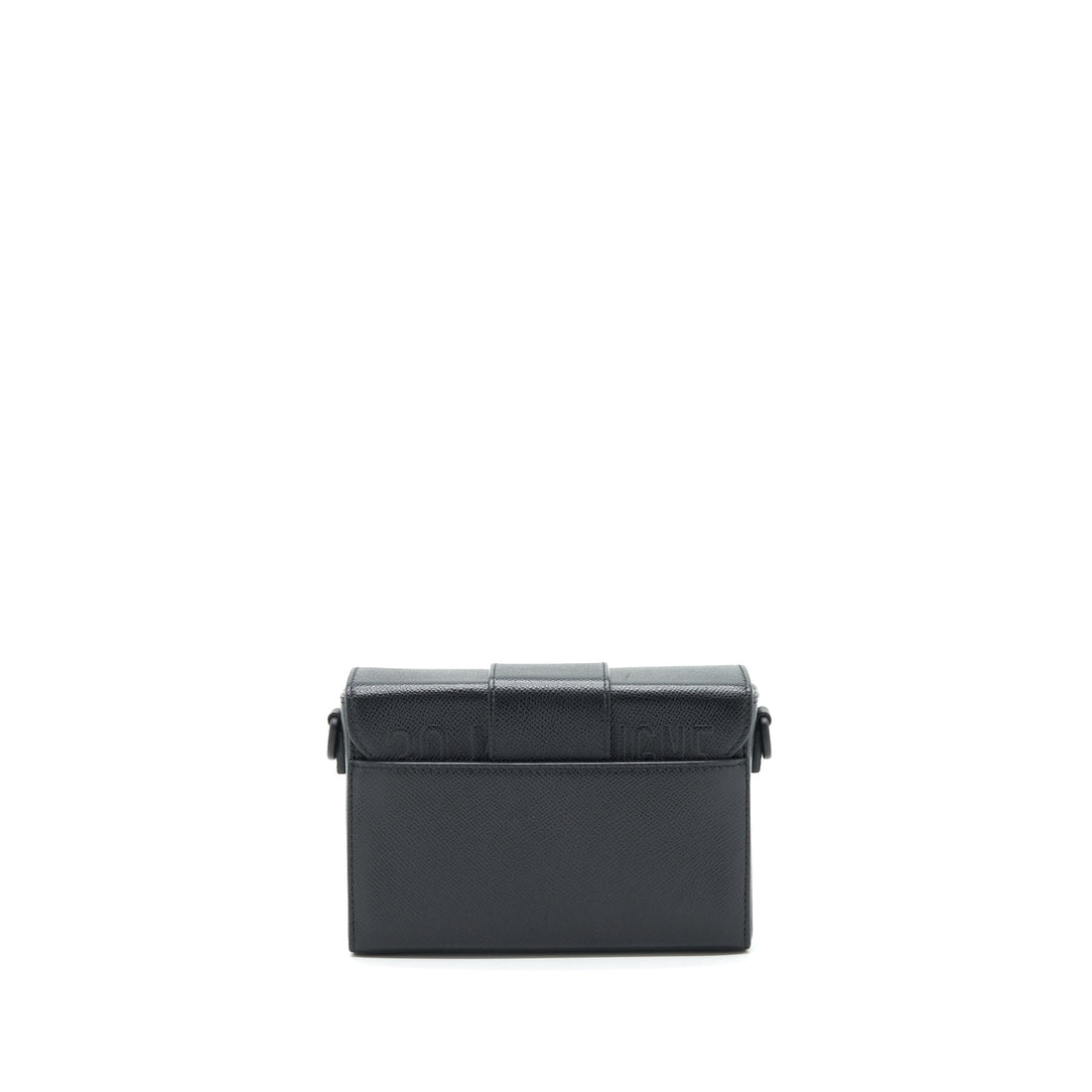 Top quality Dior 30 Mini Montaign Box Grained Calfskin Black With Black Hardware