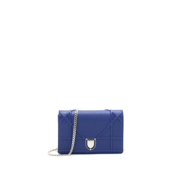 Top quality Dior Top quality Diorama Wallet on Chain Blue with