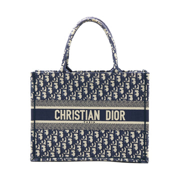 Top quality Dior Medium Book Tote Oblique Embroidery Blue