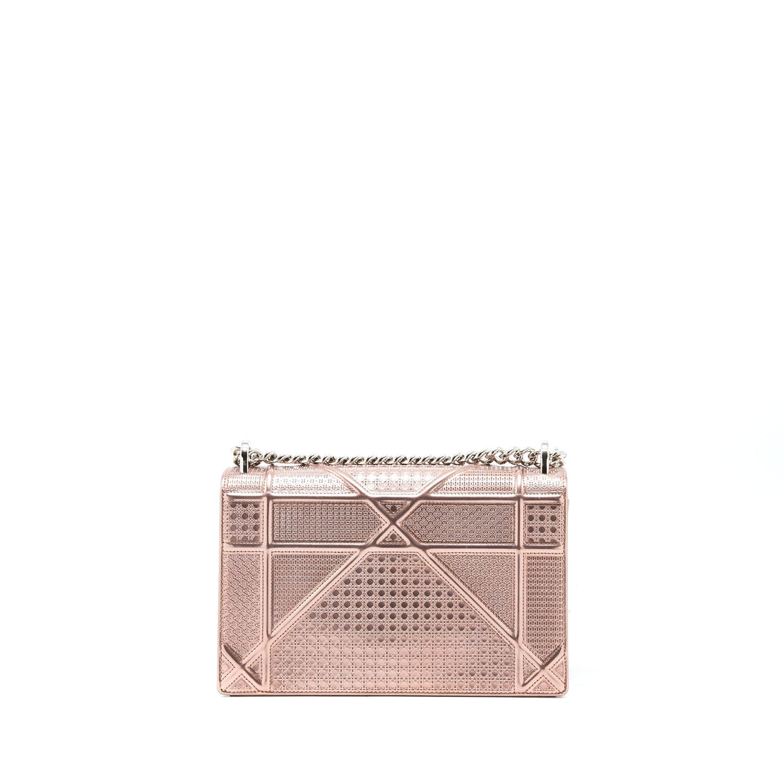 Top quality Dior Medium Top quality Diorama Cannage Calfskin Metallic Pink