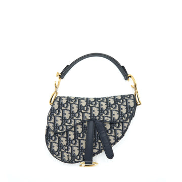 Top quality Dior Mini Saddle Blue Oblique