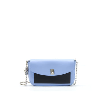 Top quality Dior Evening Wallet on chain Light Blue/ black/ White
