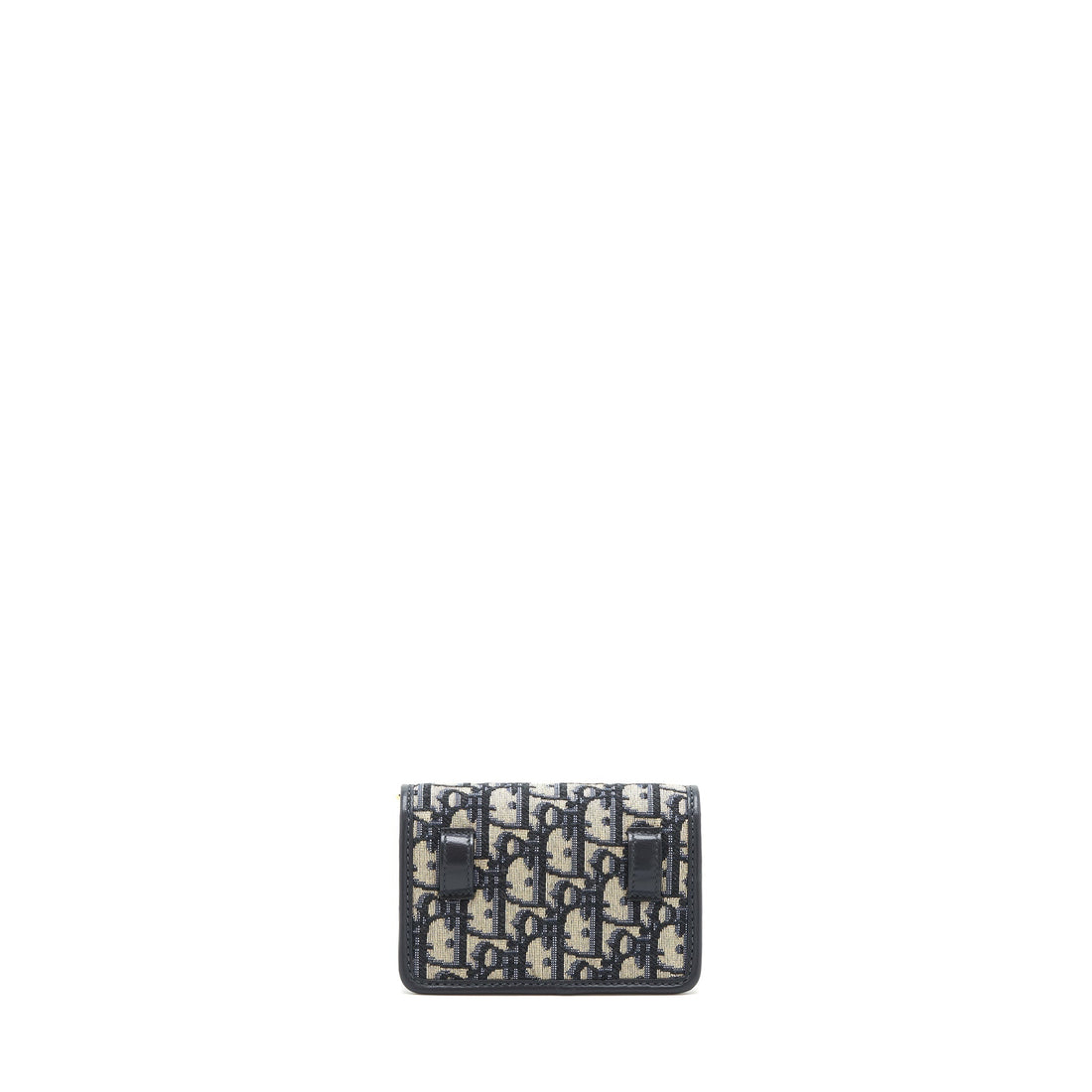 Top quality Dior 30 Montaign Nano pouch with Chain Blue Oblique jacquard