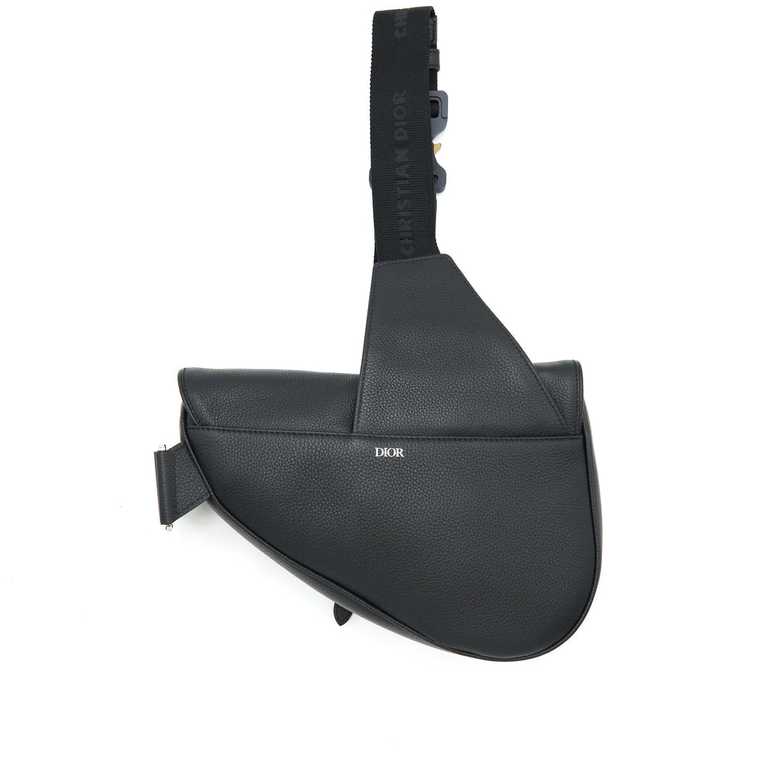 Top quality Dior Saddle Bag Grained Calfskin Black