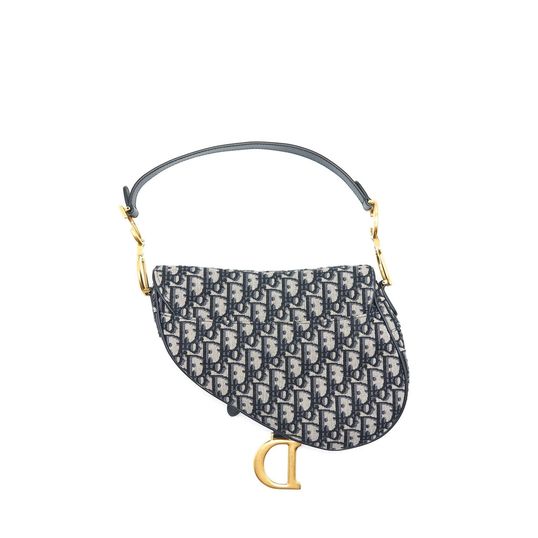 Top quality Dior Medium Saddle Bag Blue Oblique Jacquard