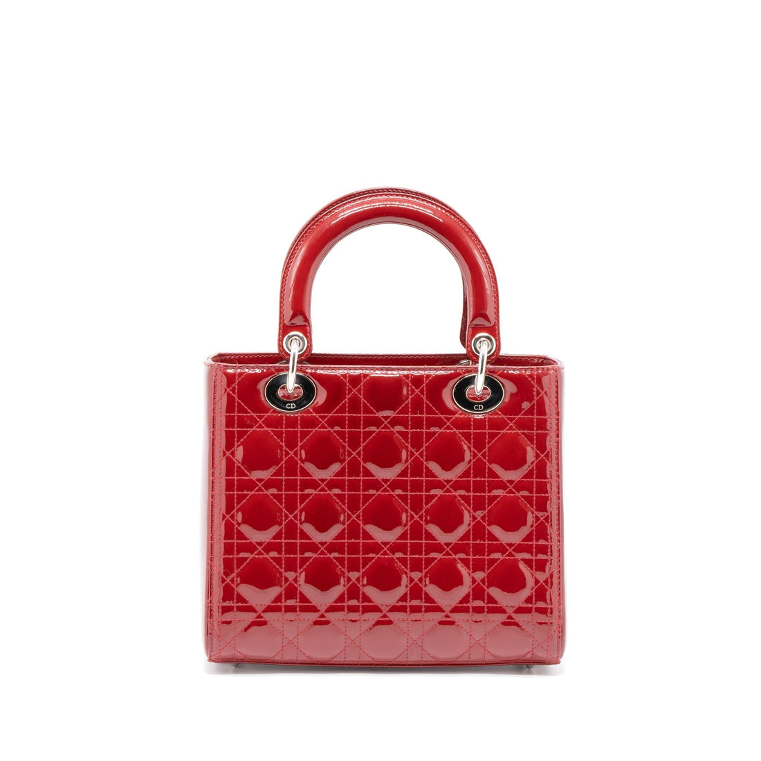 Top quality Dior Medium Lady Top quality Dior Patent Leather Red
