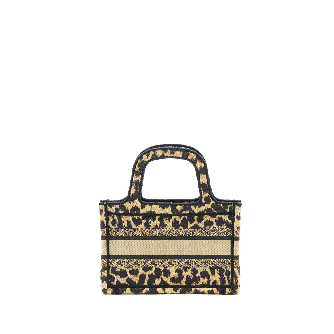 Top quality Dior Mini Book Tote Mizza Embroidery Beige/Black