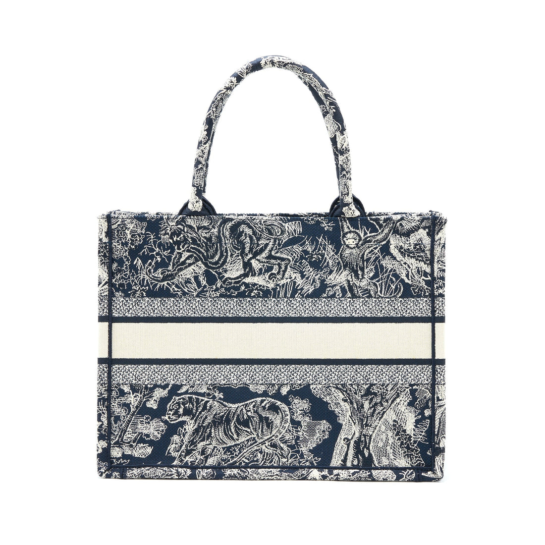 Top quality Dior Medium Book Tote Blue Toile De Jouy Embroidery