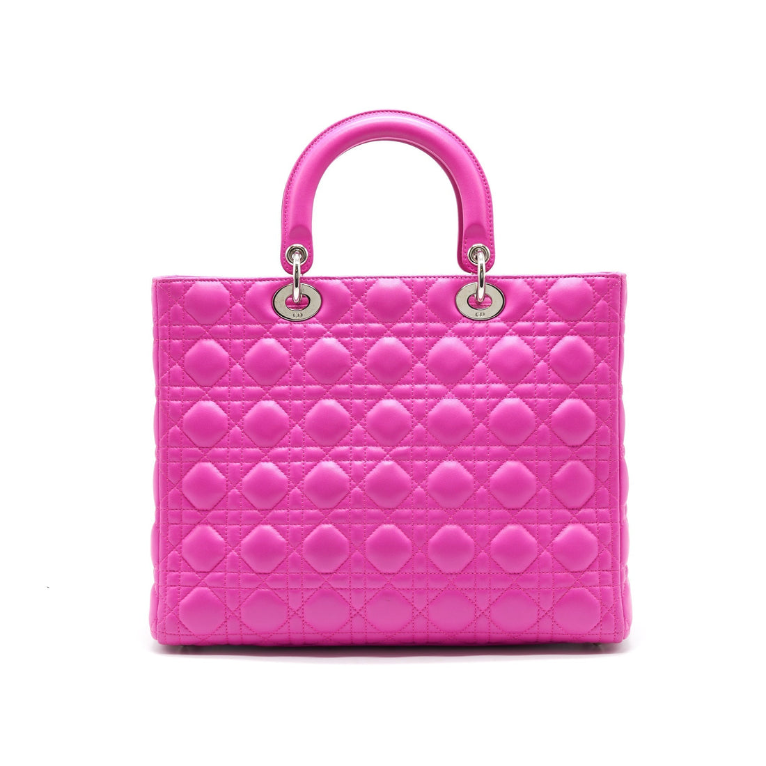 Top quality Dior LARGE LADY Top quality Dior LAMBSKIN BAG IN HOT PINK