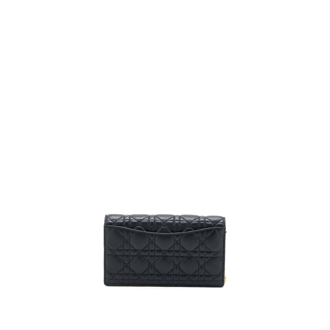 Top quality Dior Caro Pouch Cannage Calfskin Black