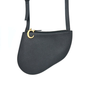 Top quality Dior Saddle Trio Crossbody Pouch Calfskin Black