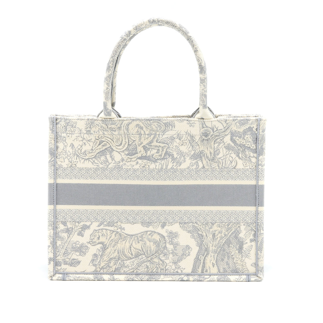 Top quality Dior Medium Book Tote Grey Toile De Jouy Embroidery